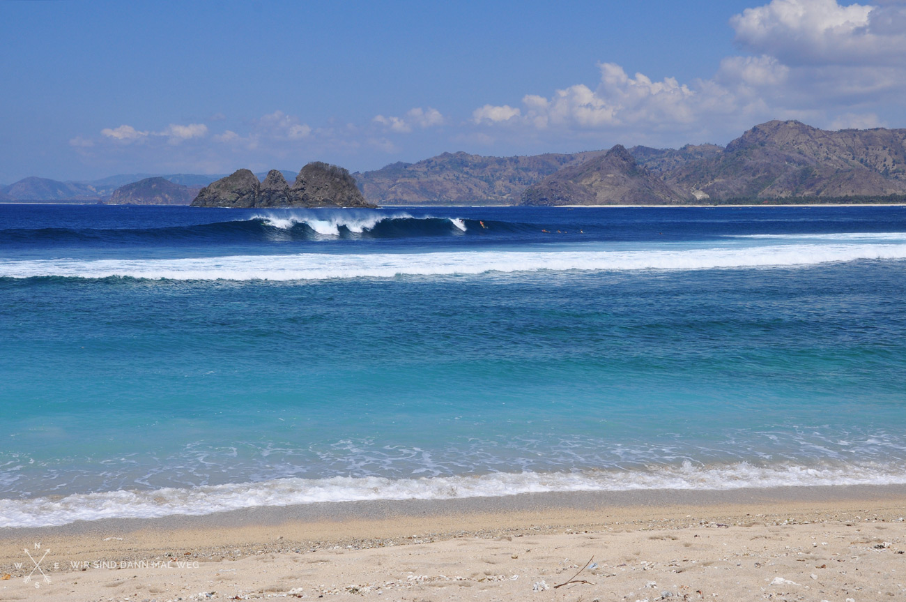 Surfen in Mawi, Lombok, Indonesien